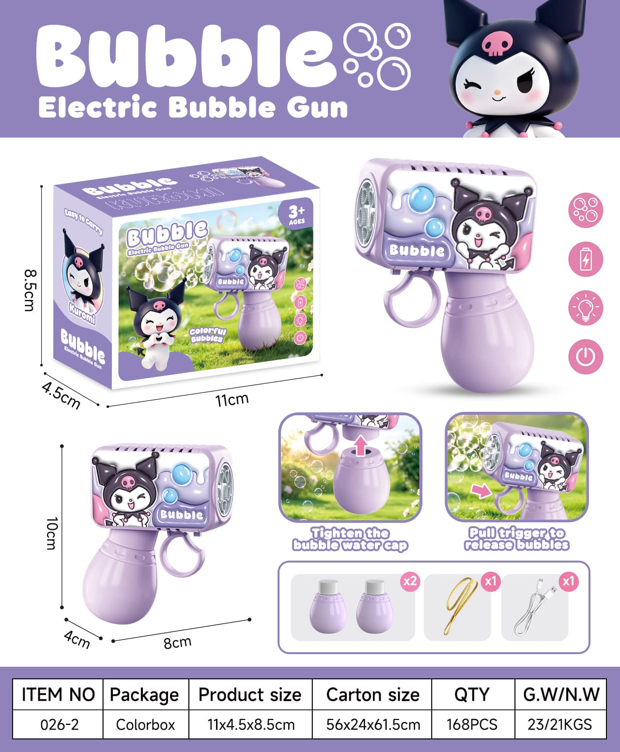 026 3D Pocket Bubble Machine - Rechargeable Version view 2