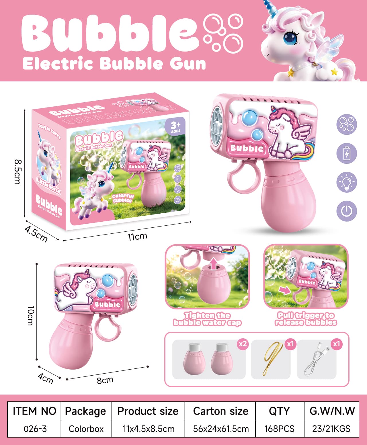 026 3D Pocket Bubble Machine - Rechargeable Version view 3