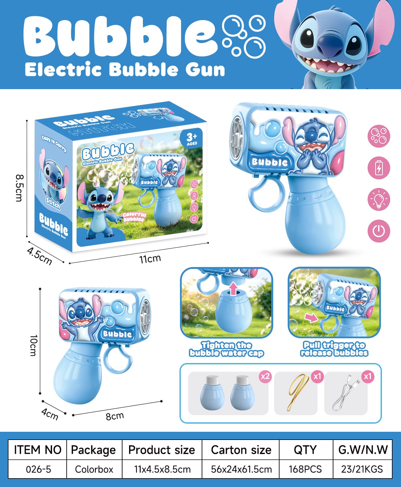 026 3D Pocket Bubble Machine - Rechargeable Version view 5